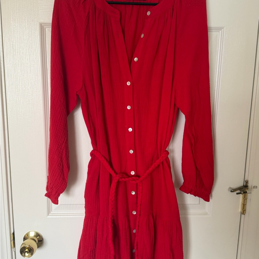 Long Sleeve Red Dress
